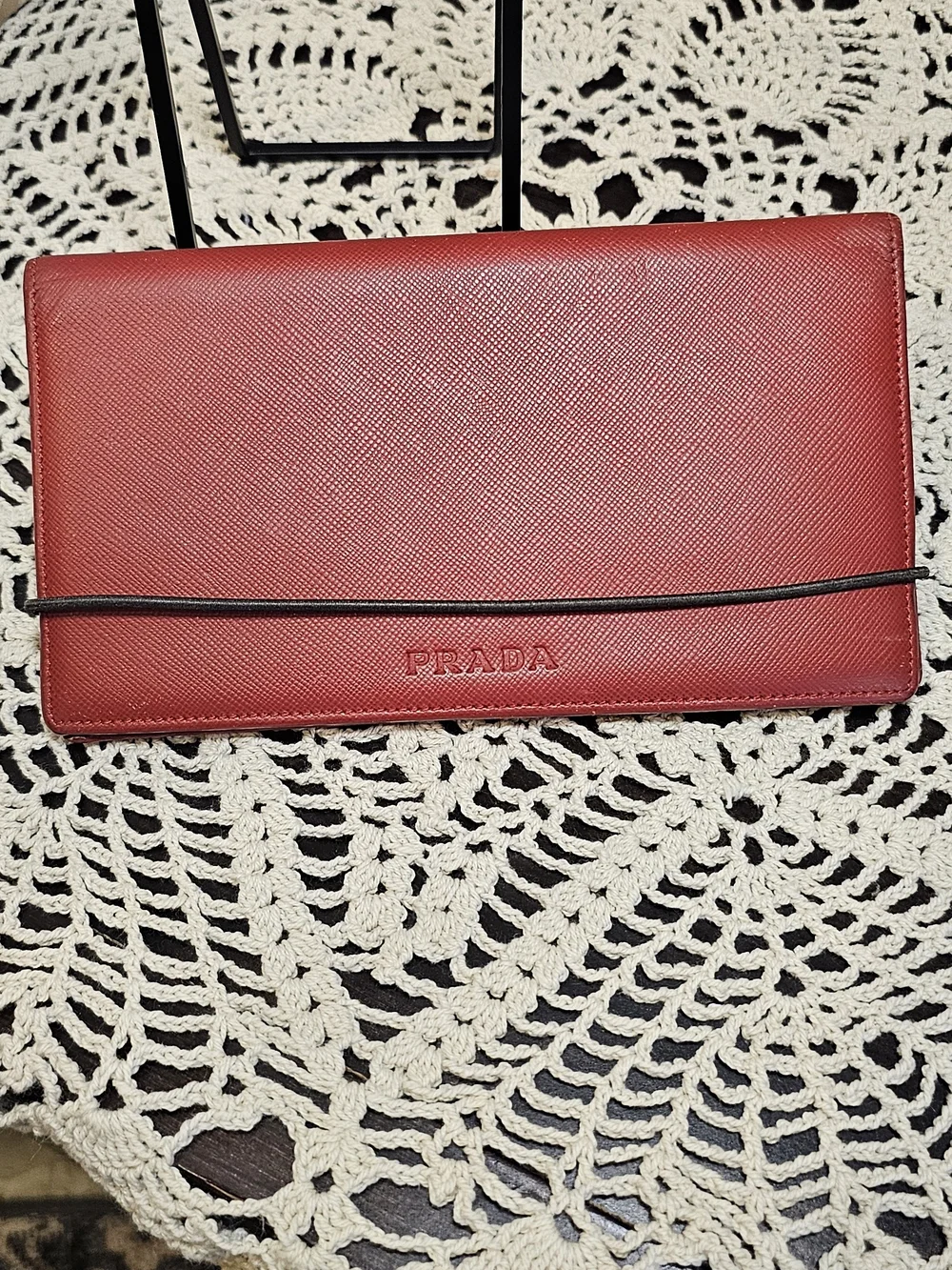 Prada Red Leather Wallet
